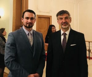 Ben Ambrose with Ambassador Konstantin Dimitrov