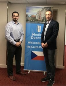 Dr Martin Loveček travelled to the UK from Palacky University to conduct the London and Manchester entrance exams. He was supported by Ben Ambrose from Medical Doorway.